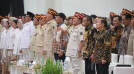 Menteri Pertahanan Prabowo Subianto menghadiri acara Reuni Akbar dan Halal Bihalal Persatuan Purnawirawan Indonesia Raya (PPIR) TNI-Polri. (Dok. Tim Media Prabowo Subianto)
