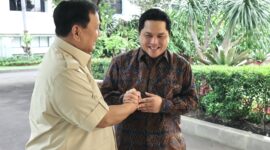 Menteri Pertahanan, Prabowo Subianto bersama Menteri BUMN Erick Thohir. (Dok. Kemhan.go.id)
