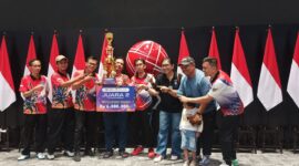 Photo : Turnamen tenis meja yang digelar dalam rangka memperingati Hari Ulang Tahun (HUT) pasar modal, PROPAMI Juara 2. (Doc.PROPAMI)