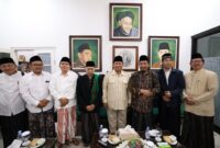 Calon presiden (capres) Koalisi Indonesia Maju Prabowo Subianto saat berkunjung ke pondok pesantren Tebuireng di Jombang. (Dok. Tim Media Prabowo Subianto)