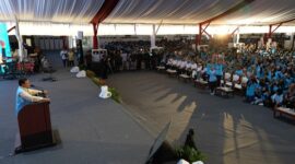 Capres nomor urut dua yang juga Ketua Dewan Induk Koperasi Unit Desa (Inkud) Prabowo Subianto acara seminar nasional koperasi Mitra Digital Sejahtera (MDS Coop) di Desa Cinangka, Purwakarta. (Dok. Tim Media Prabowo)  