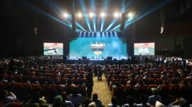 Calon presiden nomor urut 2, Prabowo Subianto menghadiri acara Konsolidasi Posko Pemilih Prabowo-Gibran (Kopi Pagi) yang digelar di Sentul International Convention Center (SICC). (Dok. Tim Media Prabowo-Gibran)