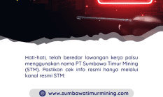 Waspada Modus Penipuan Lowongan Pekerjaan Mengatasnamakan  PT Sumbawa Timur Mining